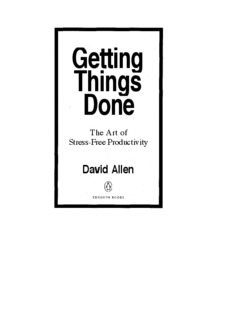 Getting Things Done: The Art of Stress-Free Productivity